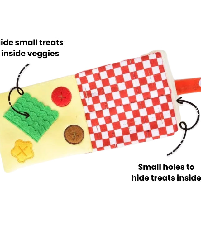 Lunch Basket Snuffle Book for Dogs – Interactive Nosework Puzzle