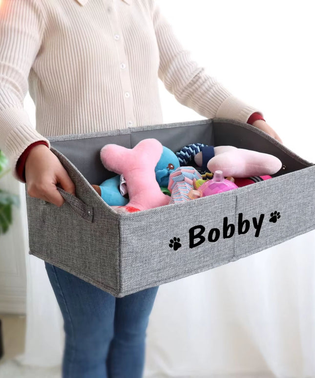 Personalized Foldable Pet Toy Basket