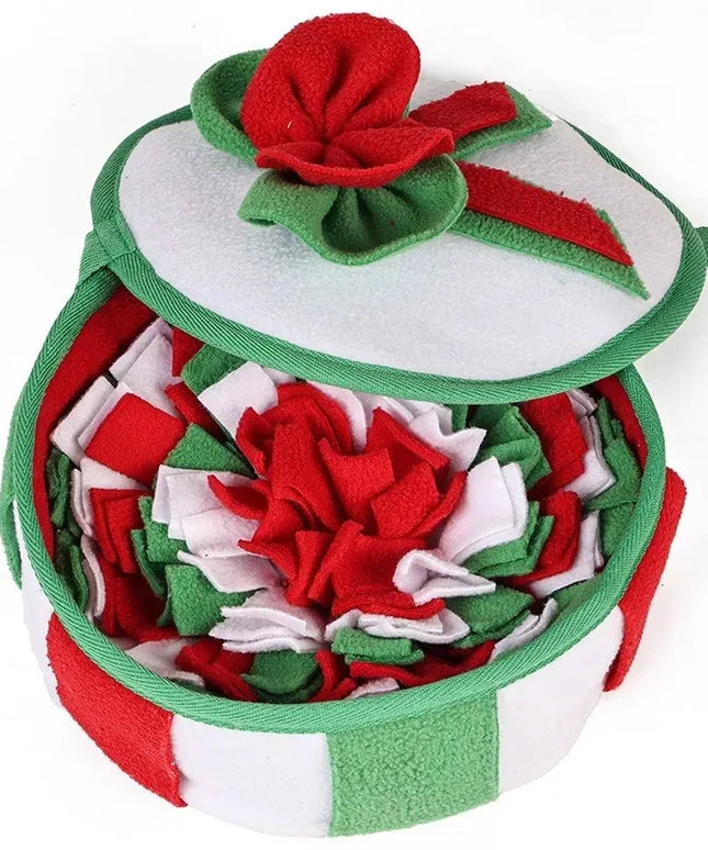 Gift Box Snuffle Toy for Dogs – Interactive Nosework Toy
