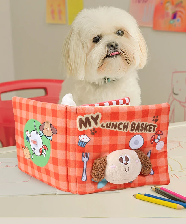 Lunch Basket Snuffle Book for Dogs – Interactive Nosework Puzzle