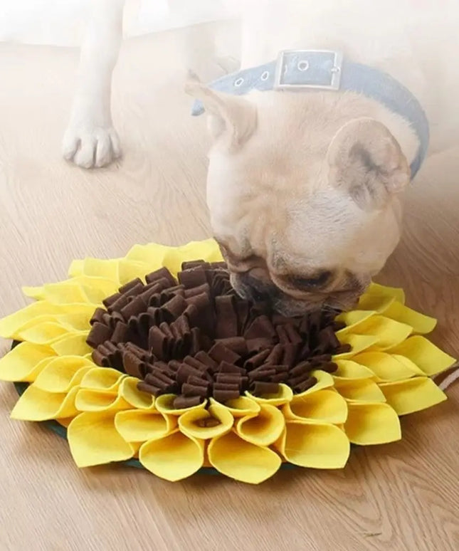 Sunflower Snuffle Mat for Dogs – Nosework & Foraging Toy
