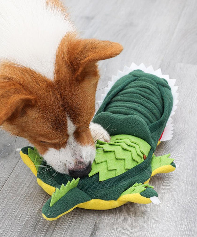 Crocodile Snuffle Dog Toy – Interactive Nosework Puzzle