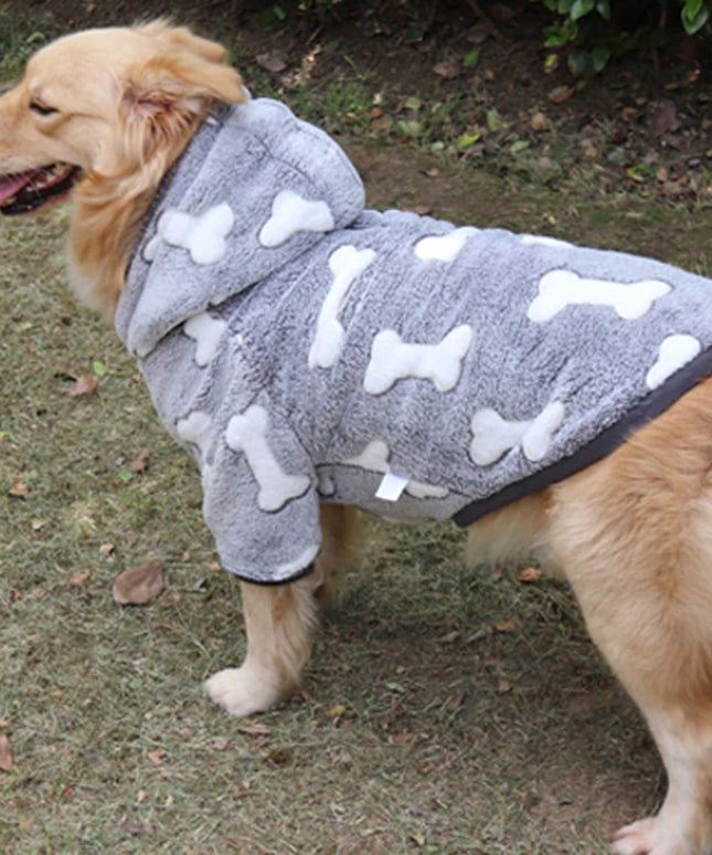 Fluffy Reversible Plaid Hoodie for Dogs