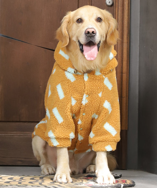 Fluffy Wool Hoodie for Large Dogs