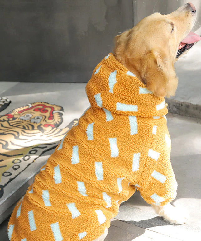 Fluffy Wool Hoodie for Large Dogs