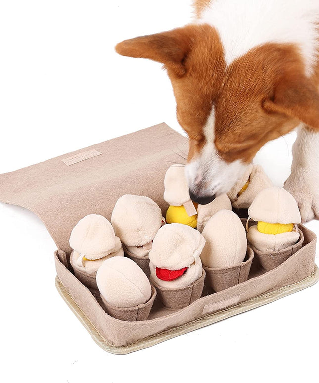 Egg Carton Nosework Dog Toy – Interactive Treat Puzzle