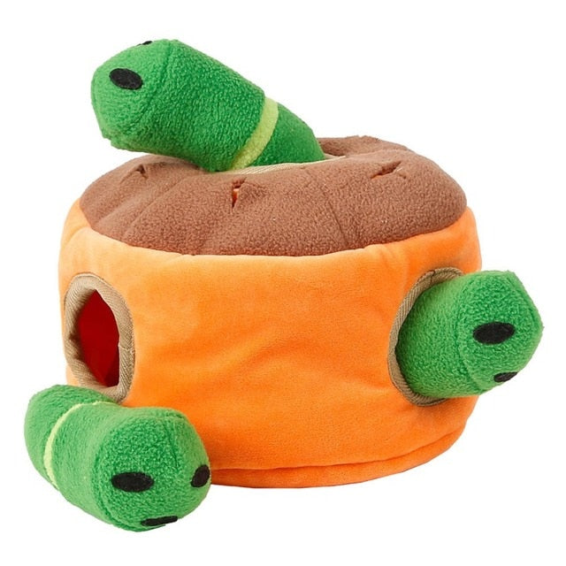 Caterpillar Hide & Seek Dog Toy – Interactive Nosework Puzzle