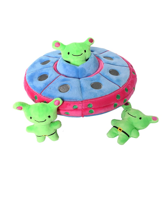 UFO Hide & Seek Dog Toy – Interactive Plush Puzzle