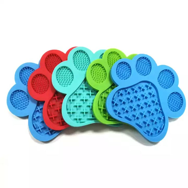Paw-Shaped Silicone Lick Mat for Dogs