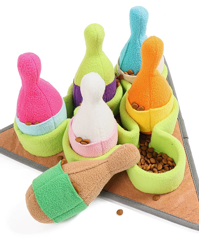 Bowling Pin Nosework Dog Toy – Interactive Treat Puzzle