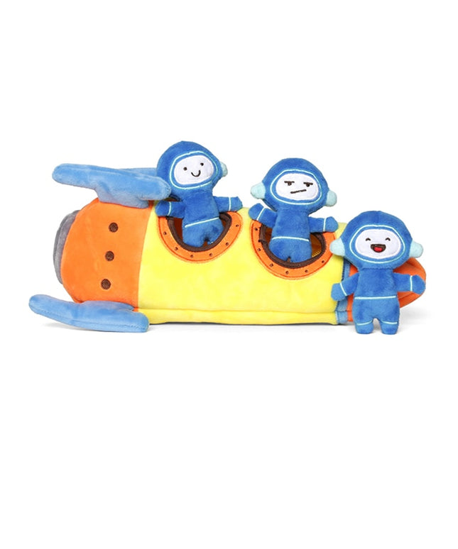 Rocket Ship Hide & Seek Dog Toy – Interactive Plush Puzzle