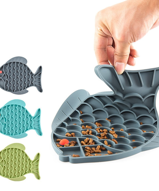 Fish Silicone Lick Mat for Dogs – Textured Feeding Mat