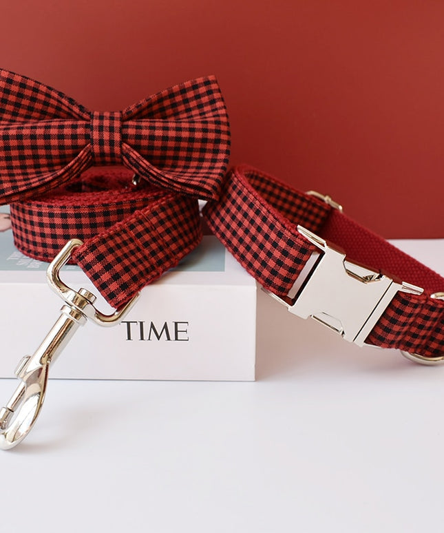 Red Checkered Leash