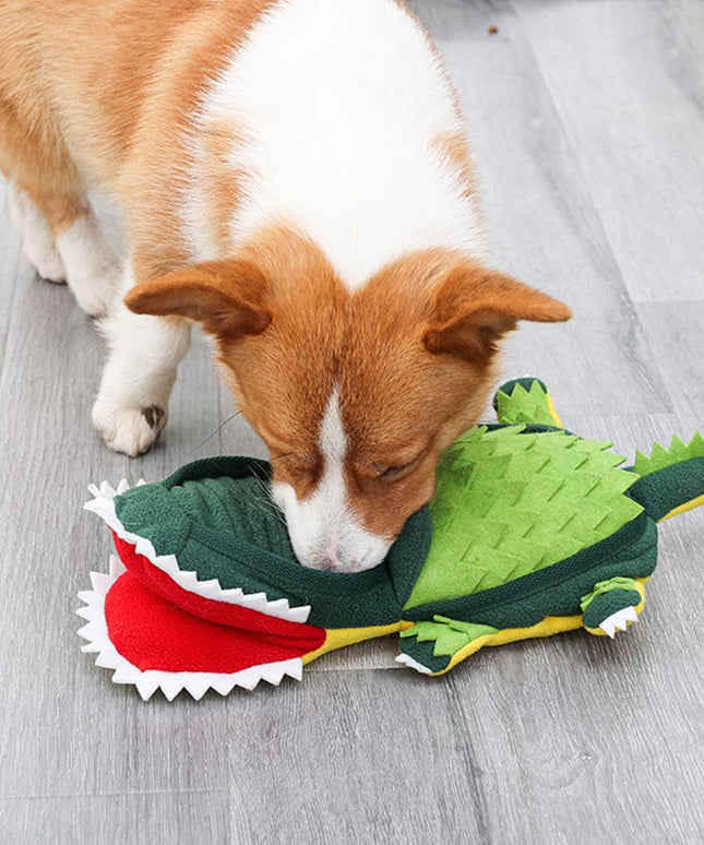 Crocodile Snuffle Dog Toy – Interactive Nosework Puzzle