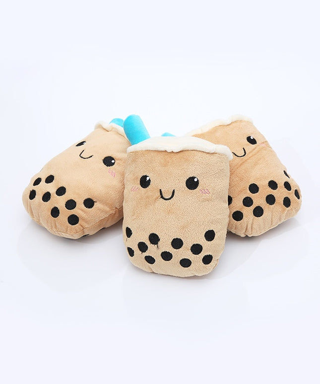 Boba Milk Tea Squeaky Plush Dog Toy