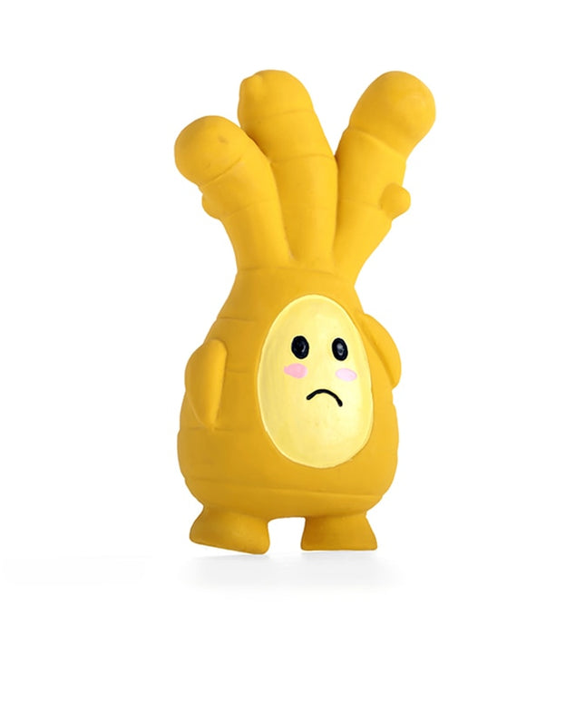 Squeaky Latex Vegetable Dog Toy – Leek, Ginger & Garlic
