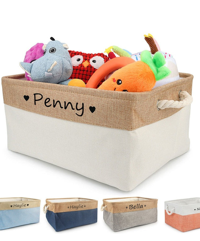 Personalized Dog Toy Basket