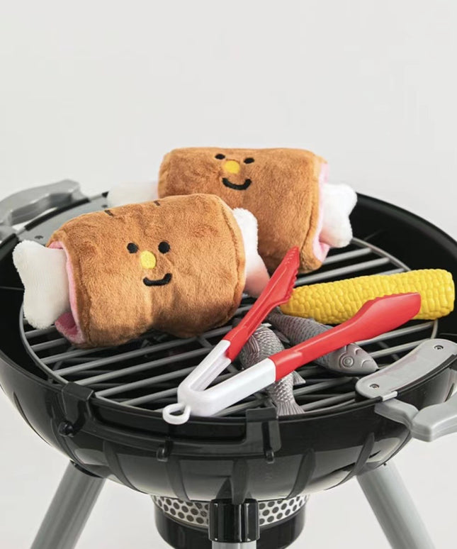 BBQ Meat Dog Toy – Interactive Squeaky Plush Toy