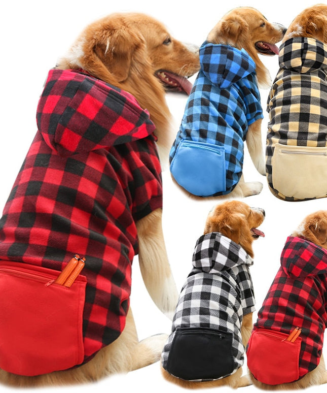 Plaid Hoodies for Pets