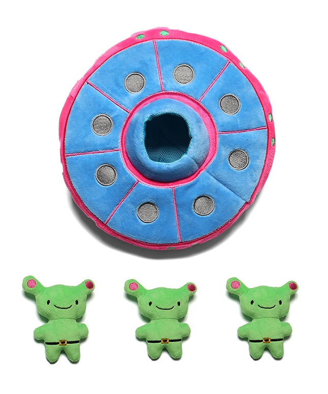 UFO Hide & Seek Dog Toy – Interactive Plush Puzzle
