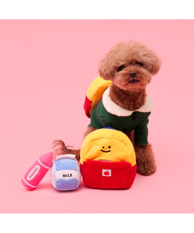 Cute School Backpack Interactive Dog Toy