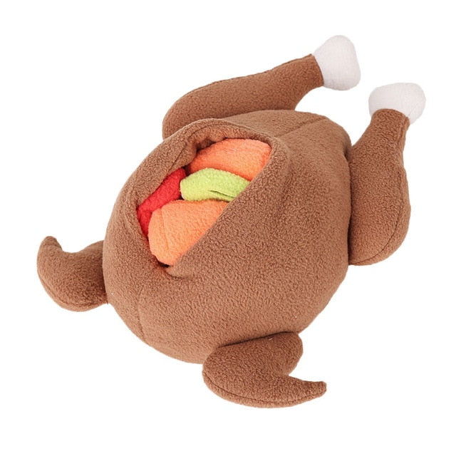 Turkey Hide & Seek Dog Toy – Interactive Nosework Puzzle