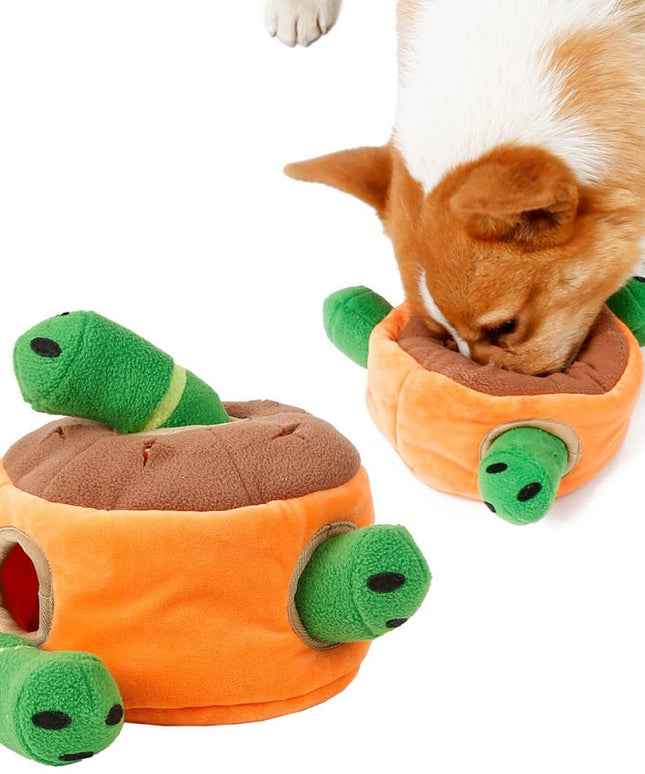 Caterpillar Hide & Seek Dog Toy – Interactive Nosework Puzzle